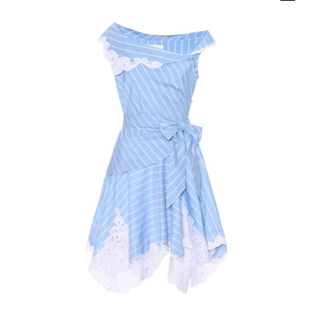 Jonathan Simkhai Scallop cutout mini wrap dress 8 - Picture 3 of 8